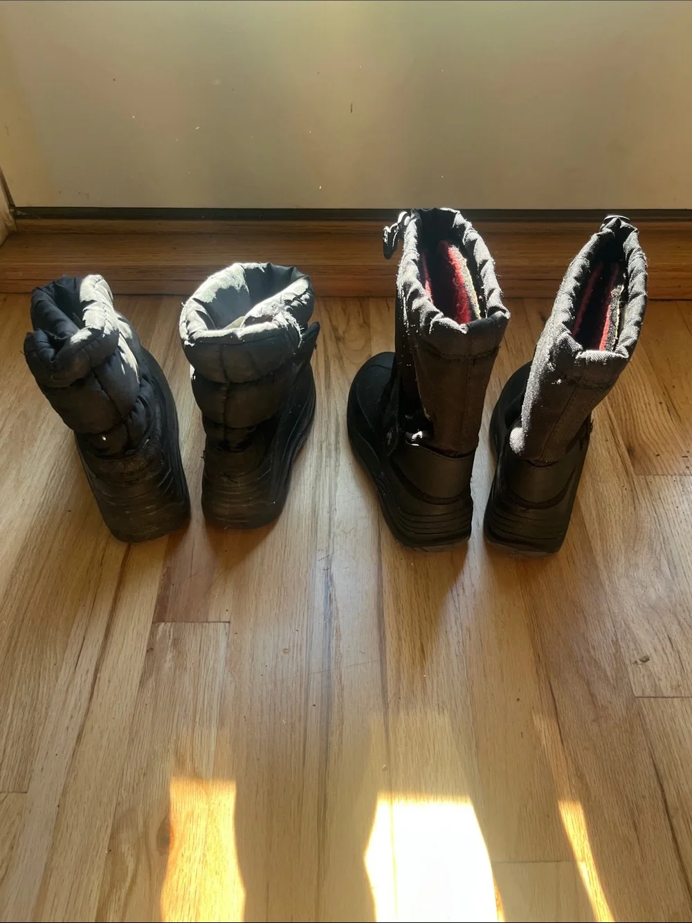 MOVING SALE!! Kamik Black Kids Sz 12 Snow Boots and Khombu Sz 13 boots